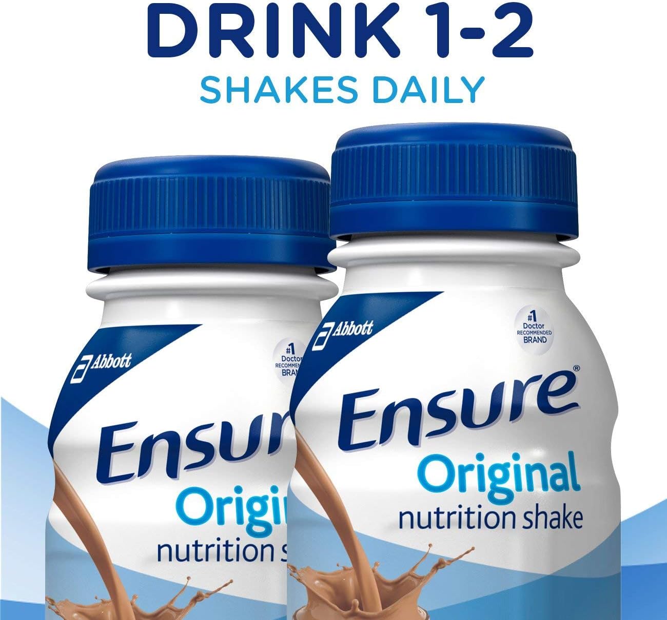24 Count Ensure Original Nutrition Shake, 9g Protein, Meal Replacement, Milk Chocolate, 8 fl oz