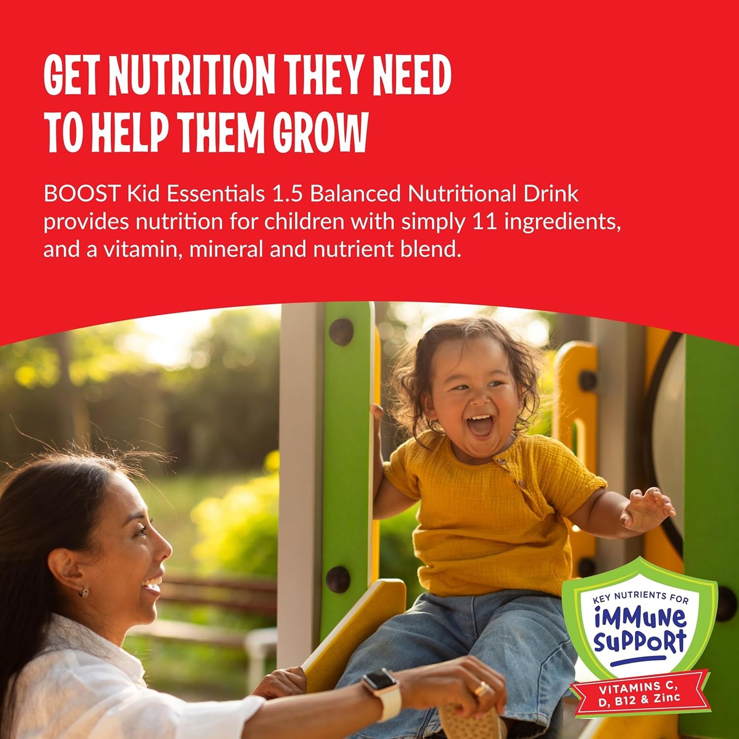 24 Count Vanilla Vortex Boost Kid Essentials 1.5 Balanced Nutritional Drink for Children