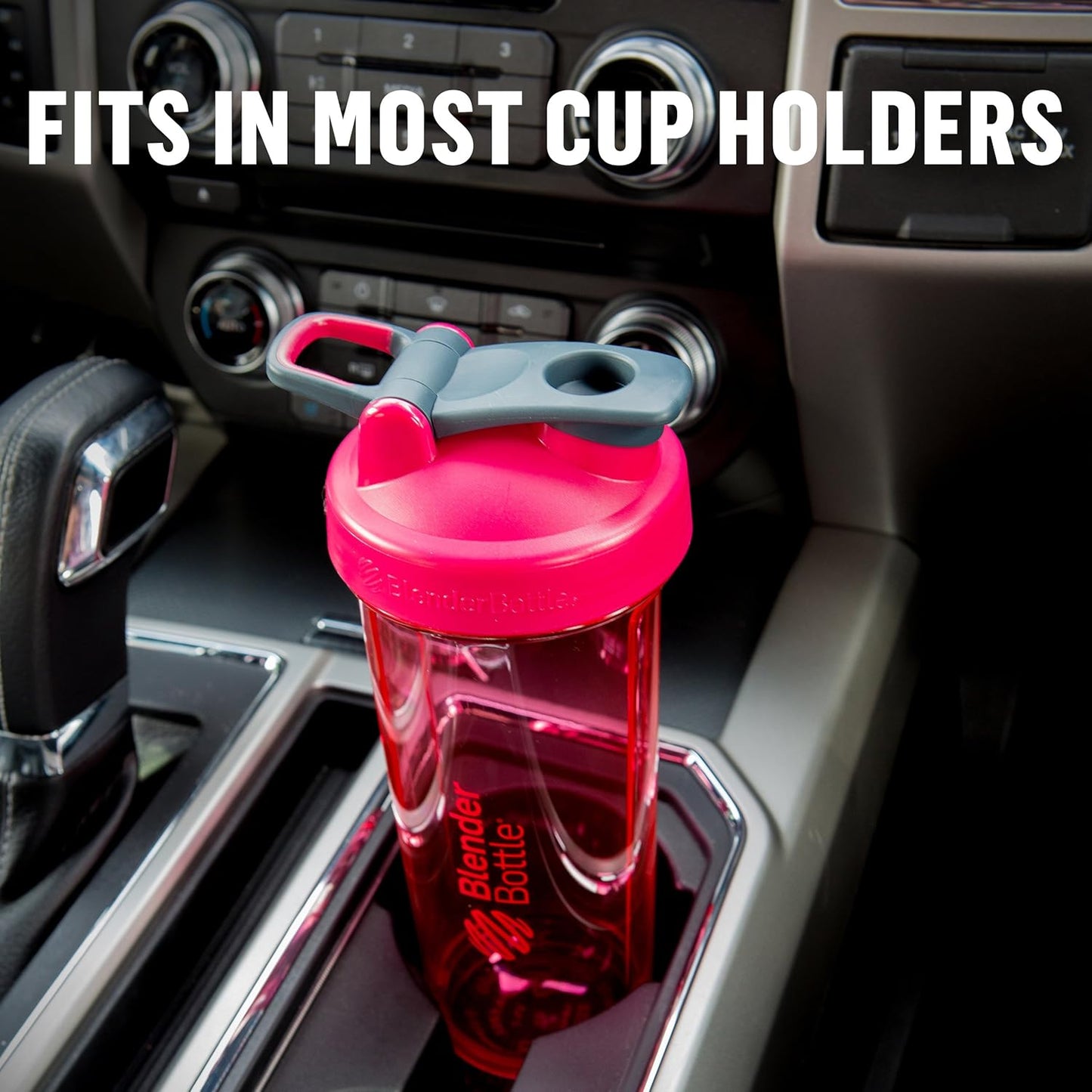 24-Ounce BlenderBottle Shaker Bottle Pro Series for Protein Shakes and Pre Workout - Black/Clear