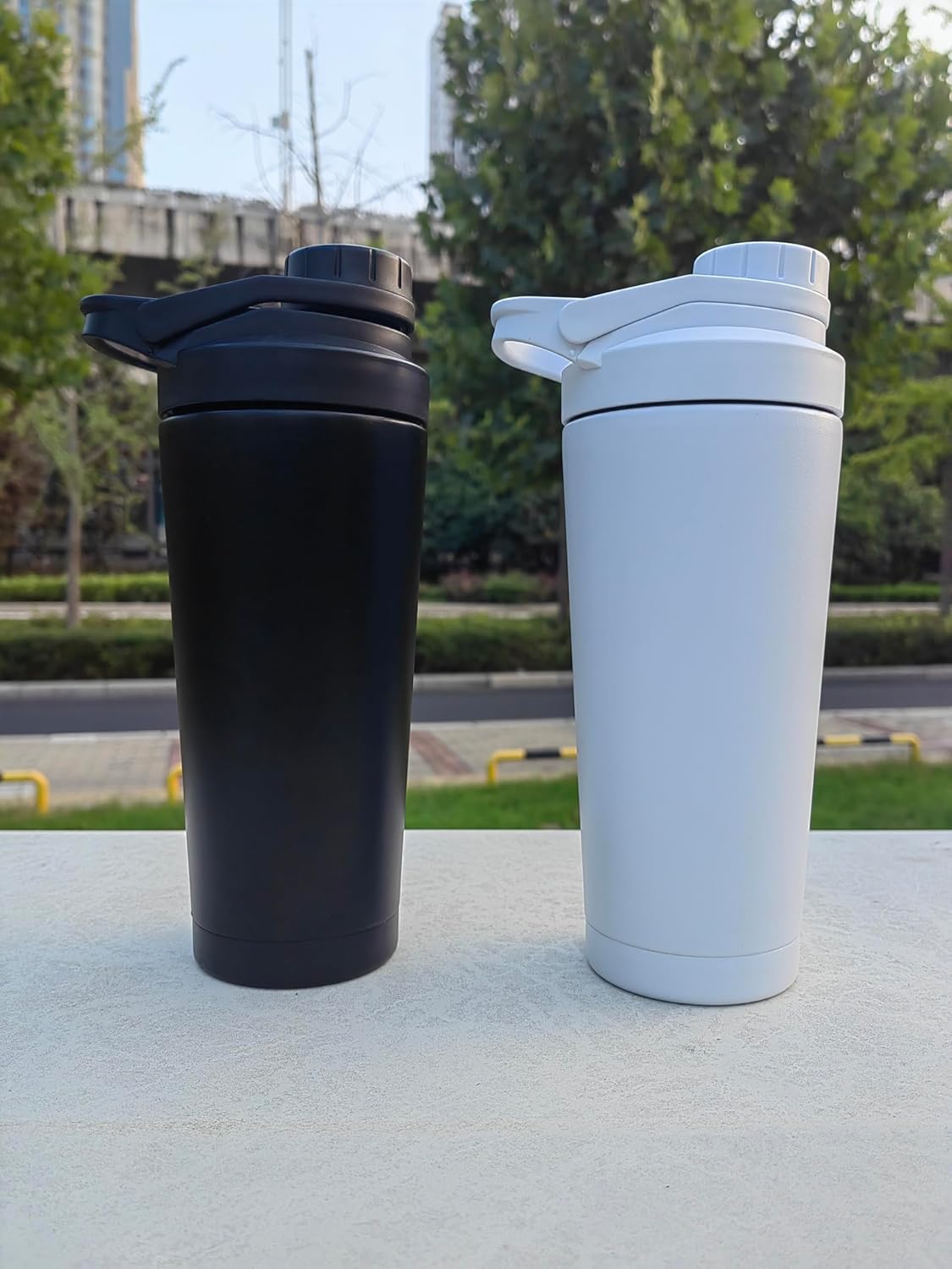 24 oz Stainless Steel Metal Shaker Bottle for Protein Shakes
