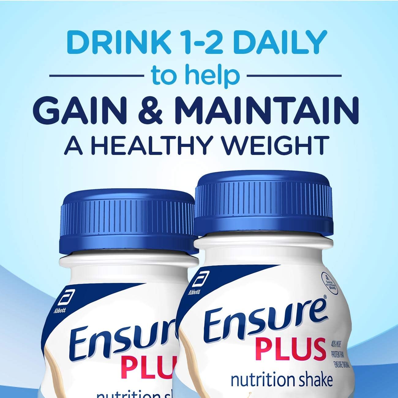 24 Pack Ensure Plus Nutrition Shake Meal Replacement Shakes 16g Protein Milk Chocolate