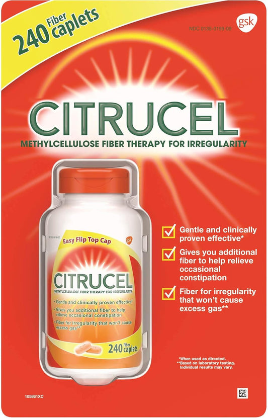 240 Caplets of Citrucel Fiber Therapy for Digestive Regularity, 500 Mg