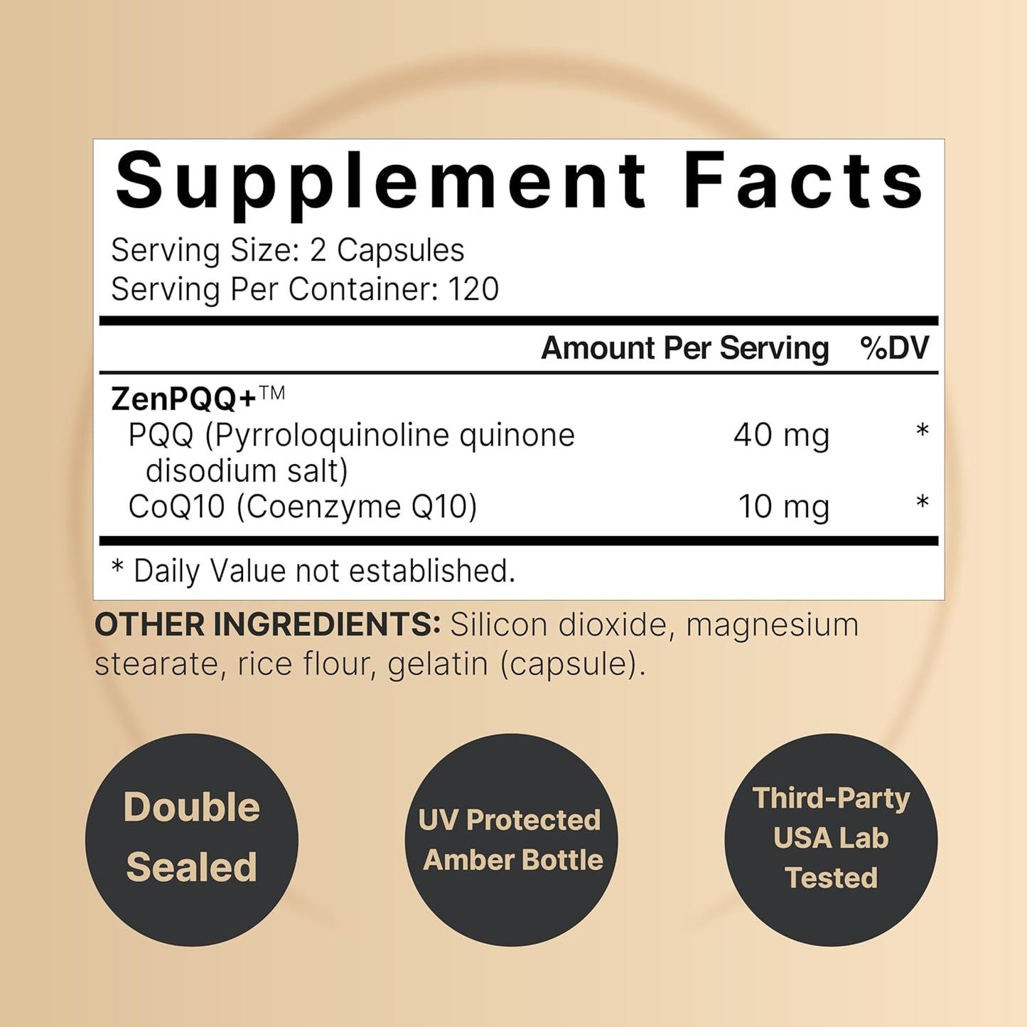 240 Capsules NatureBell PQQ 40mg with CoQ10 | ZenPQQ+ Formula for Heart, Brain, & Mitochondrial Health