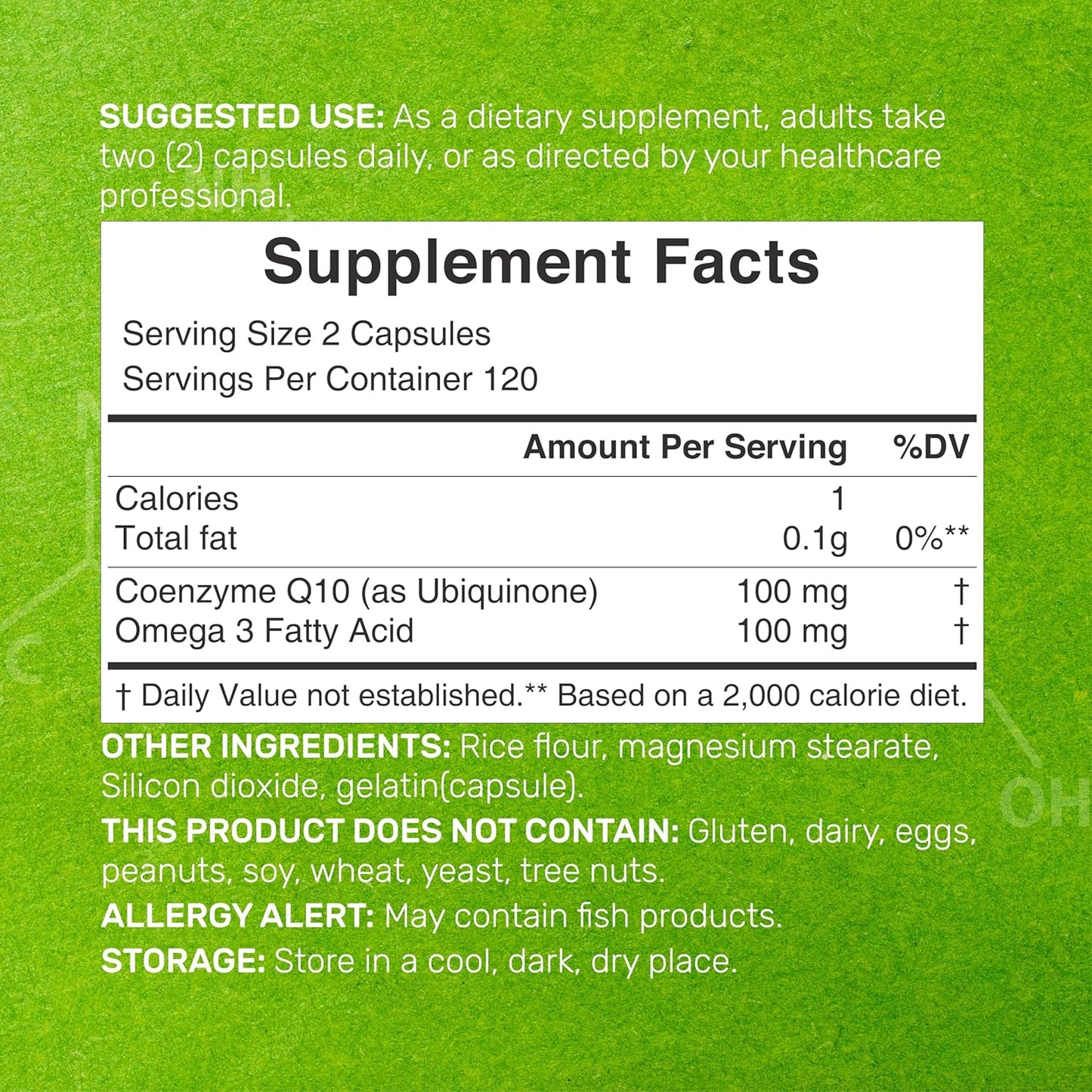 240 Capsules of CoQ10 & Omega 3 Fatty Acid Supplement for Heart, Energy, Brain Health - Bioavailable Antioxidant Support - Non-GMO Formula