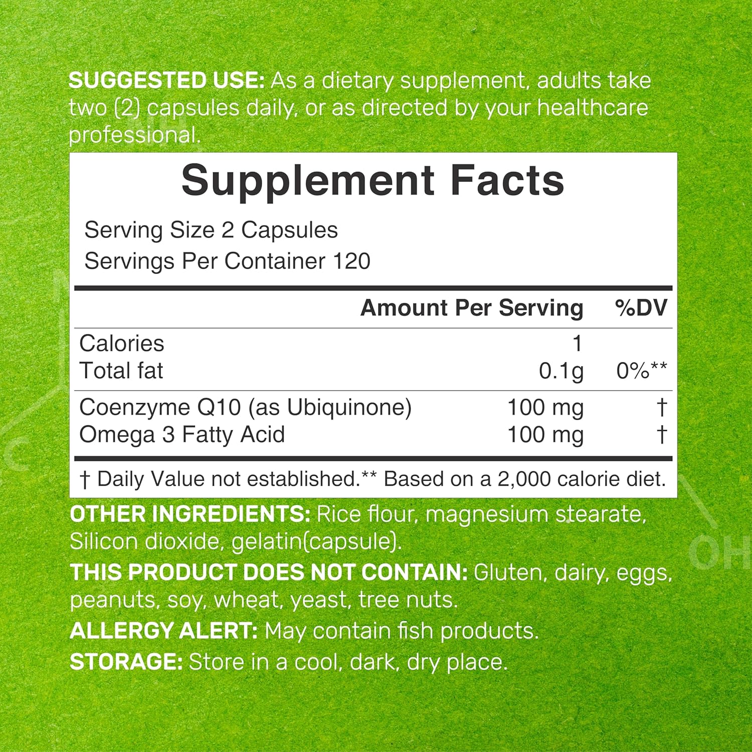 240 Capsules of CoQ10 & Omega 3 Fatty Acid Supplement for Heart, Energy, Brain Health - Bioavailable Antioxidant Support - Non-GMO Formula