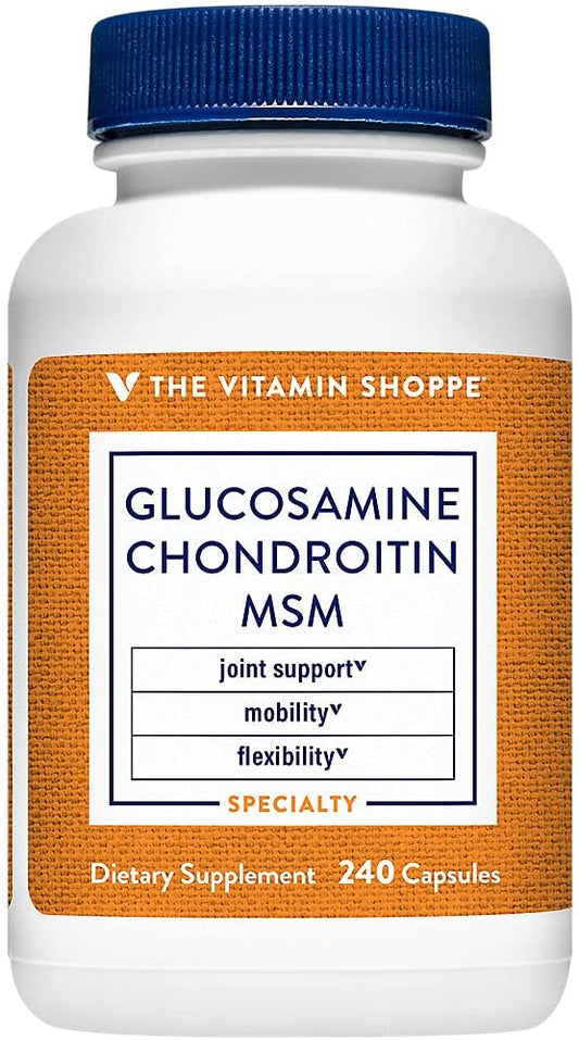 240 Capsules of Glucosamine, Chondroitin, and MSM by The Vitamin Shoppe