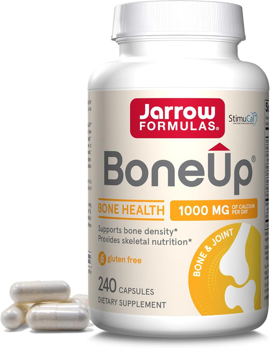 240 Capsules of Jarrow Formulas BoneUp for Bone Support with Vitamin D3, K2, and Calcium - Gluten Free & Non-GMO - 120 Servings