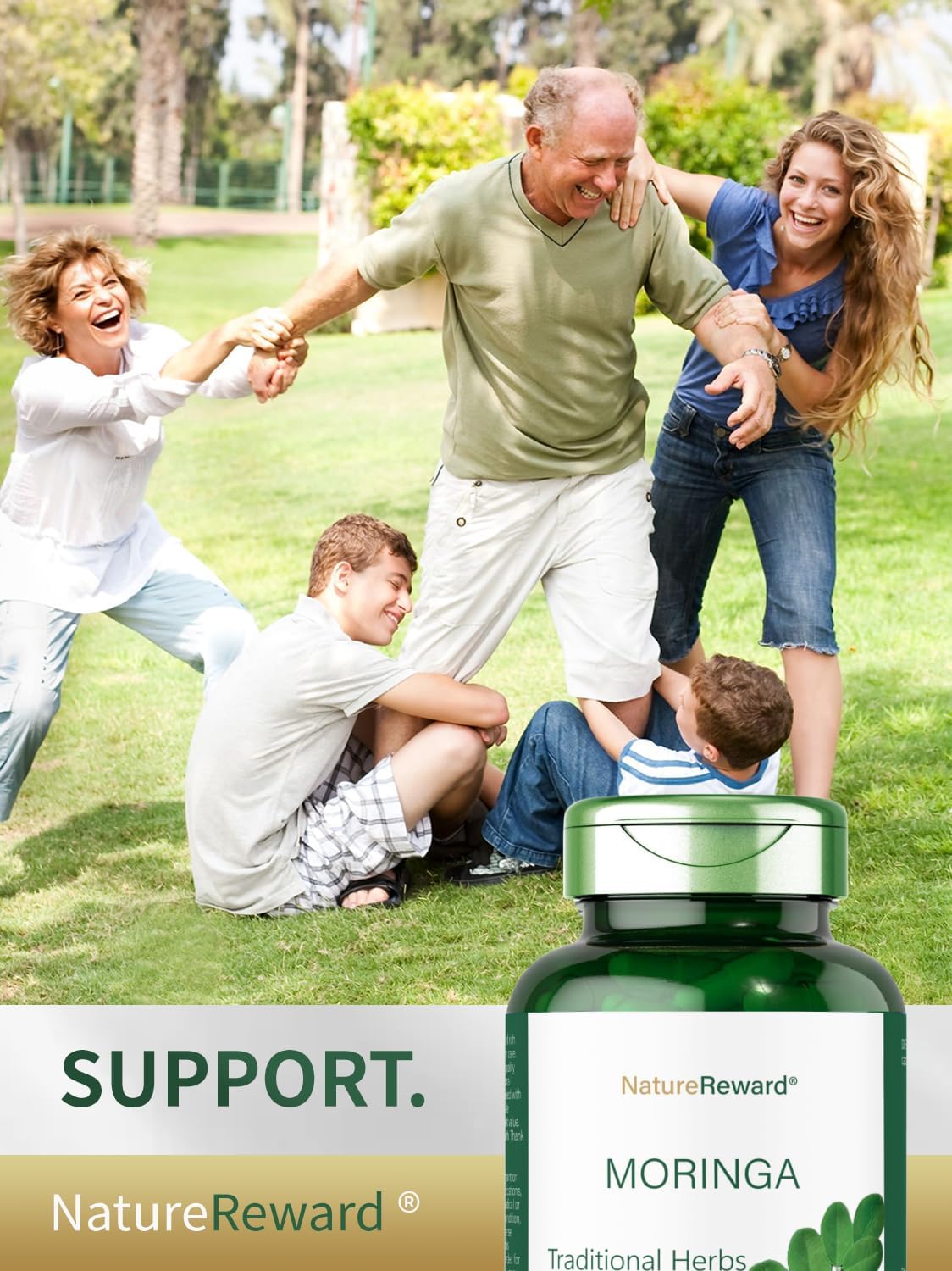 240 Capsules of Non-GMO Moringa Oleifera Supplement - Gluten Free Green Superfood from Moringa Leaf Powder