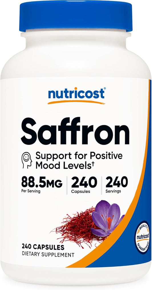240 Capsules of Nutricost Saffron Extract 88.5mg - Veggie Caps, Non-GMO & Gluten Free