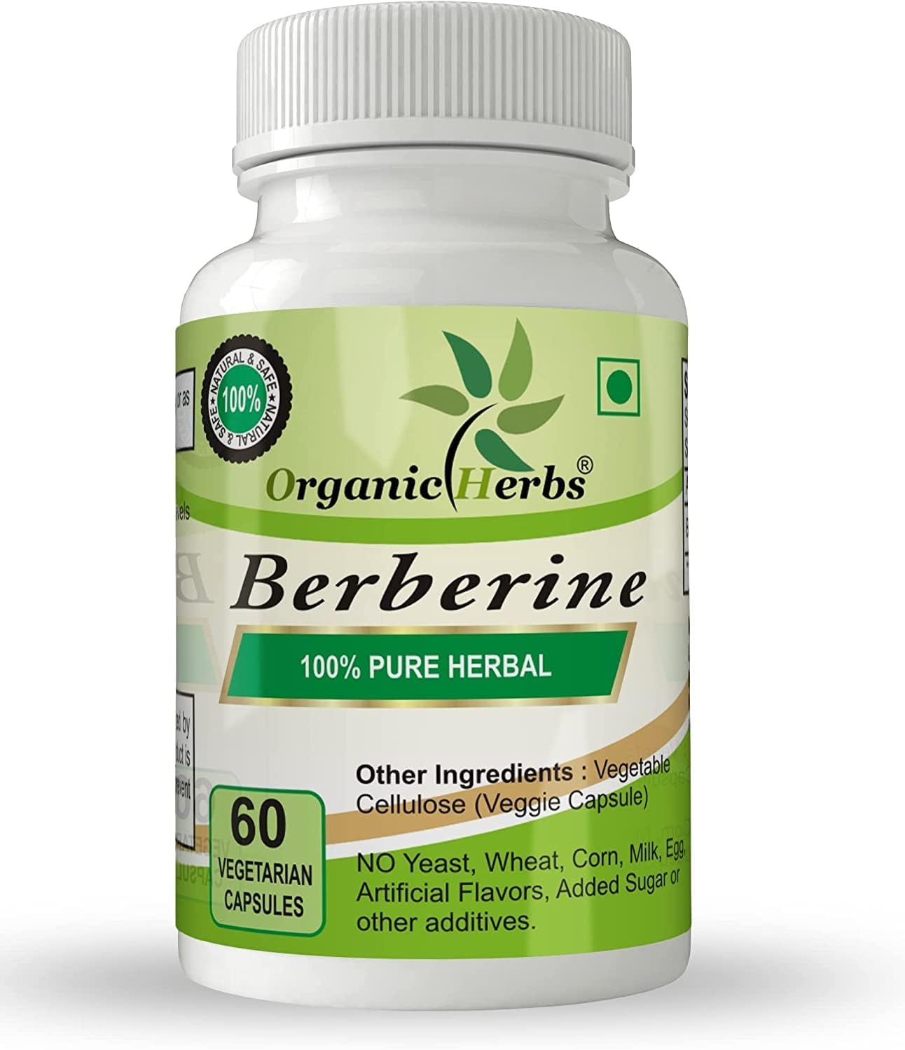 240 Capsules of Organic Herbs Ayurvedic Berberine Supplement for Natural Wellness