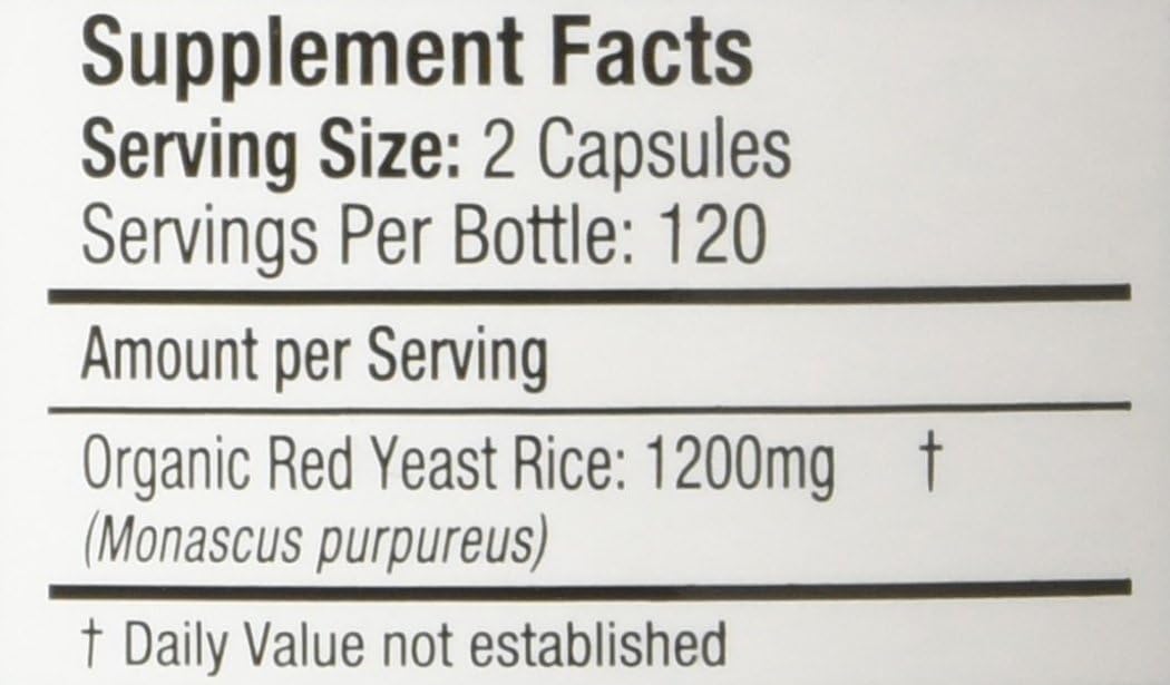 240 Count HeartShape Red Yeast Rice - Natural Cholesterol Support Supplement