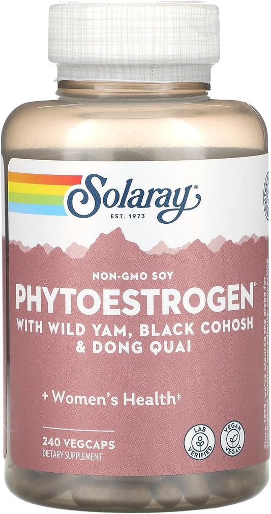 240 Count Solaray Phytoestrogen Supplement - Natural Menopause Support Formula