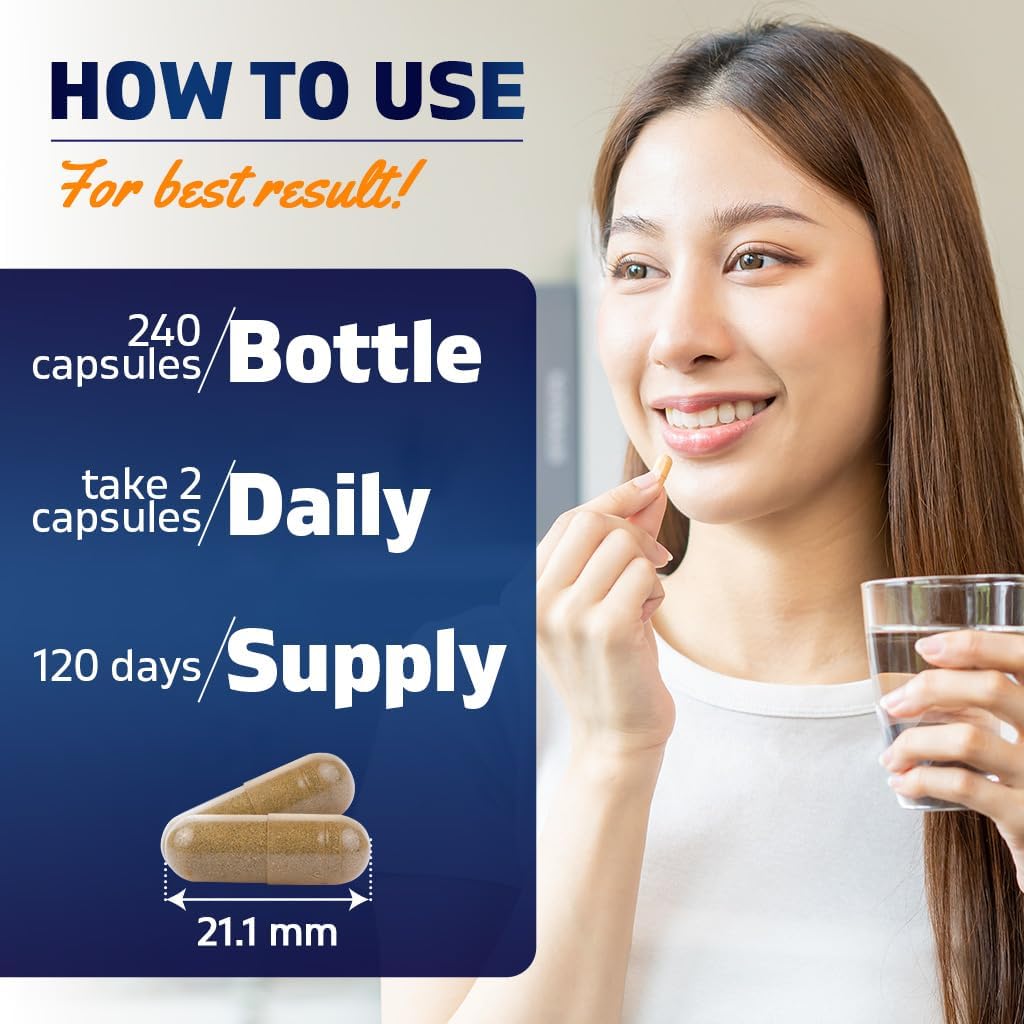 240 Count Vitamatic Artichoke Extract Capsules - 1000mg 10X Extract - Non-GMO, Gluten Free - USA Made Supplement