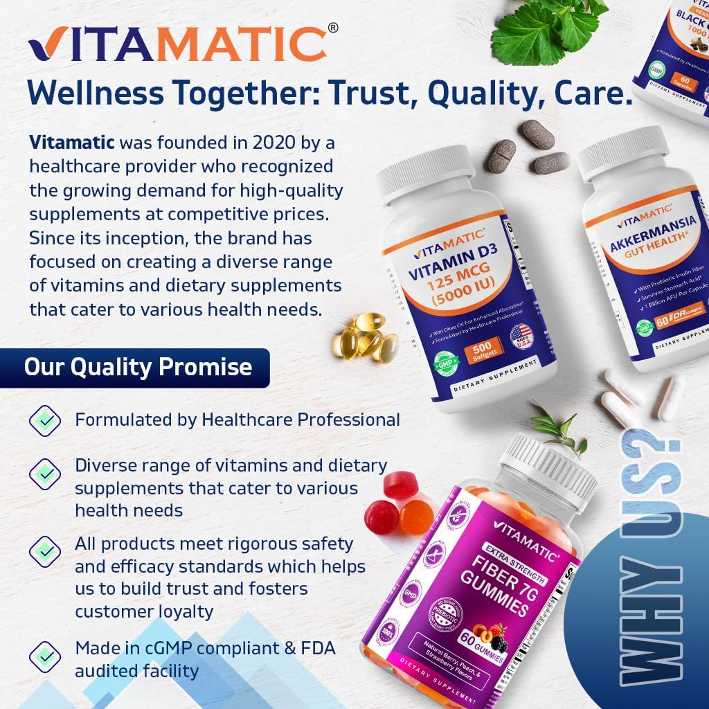 240 Count Vitamatic Artichoke Extract Capsules - 1000mg 10X Extract - Non-GMO, Gluten Free - USA Made Supplement