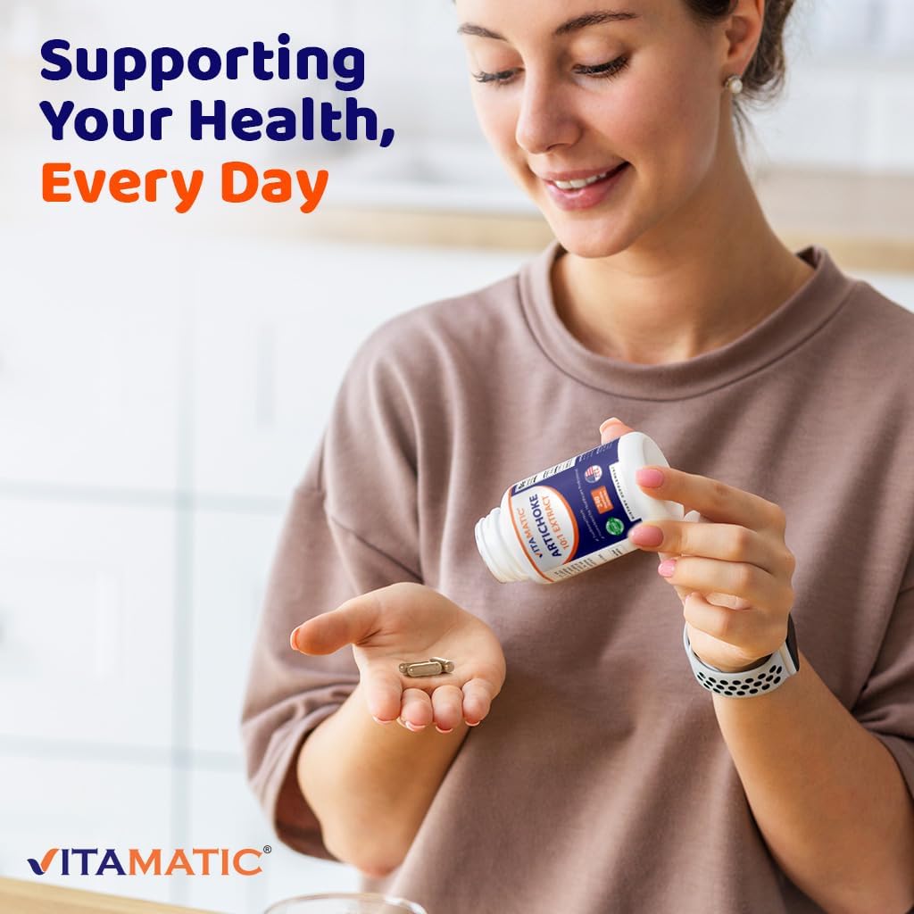 240 Count Vitamatic Artichoke Extract Capsules - 1000mg 10X Extract - Non-GMO, Gluten Free - USA Made Supplement