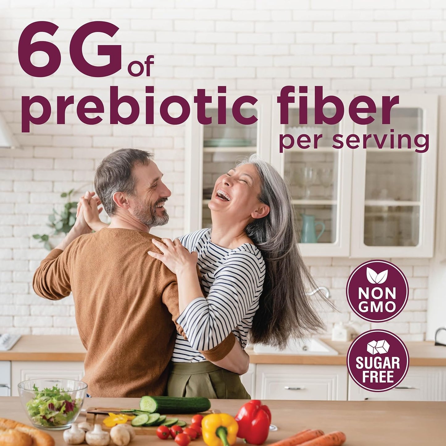 240 Mixed Fruit Prebiotic Fiber Gummies for Digestive Health - 80 Servings, 6g Fiber, FOS from Beets, Supports Regularity - 2 Pack of COUNTRY FARMS
