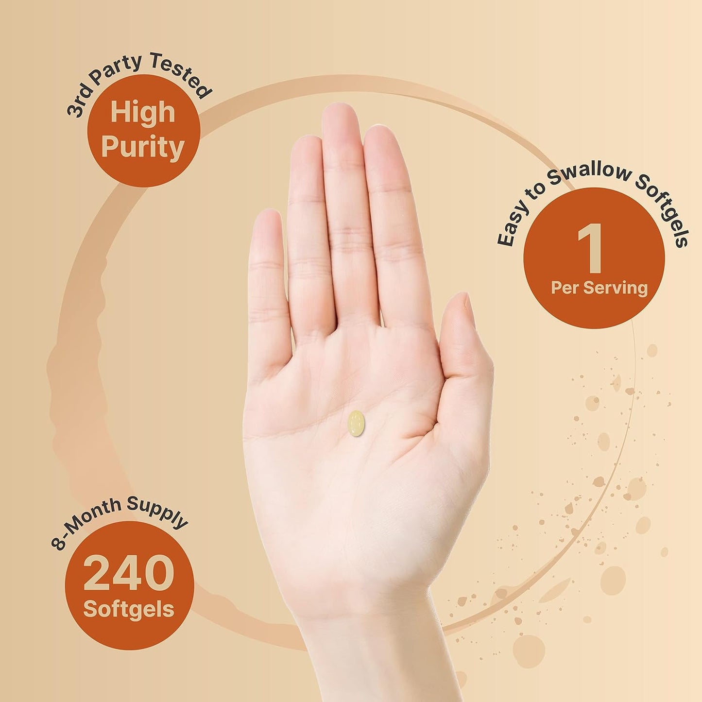 240 Softgels NatureBell Vitamin D3 5000 K2 (MK7) with Virgin Coconut Oil | 100mcg | Third Party Tested | Non GMO & Gluten Free | 8 Month Supply