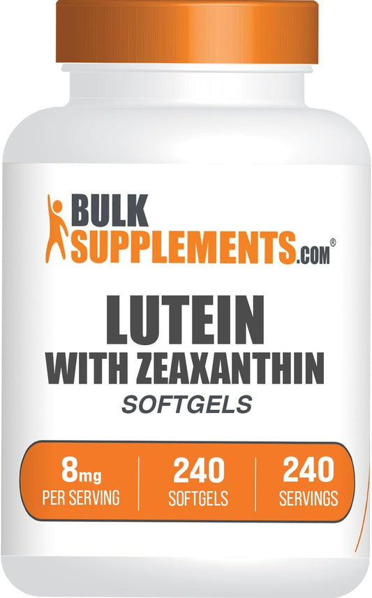 240 Softgels of Lutein and Zeaxanthin Supplements, Eye Vitamins - Gluten Free Softgels with Zeaxanthin and Lutein