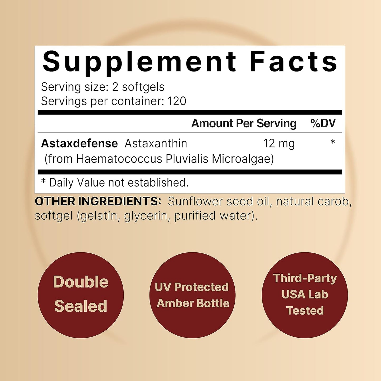 240 Softgels of NatureBell Astaxanthin 12mg - Natural Antioxidant for Skin & Eye Health - Non-GMO, Gluten-Free - 4 Month Supply of Max Strength Astax from MicroAlgae