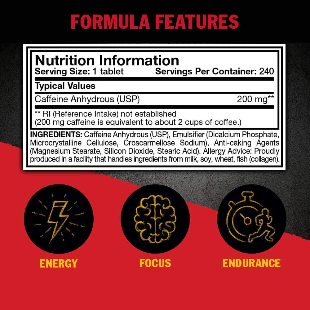 240 Tablets of Mutant Caffeine: Boost Energy and Focus