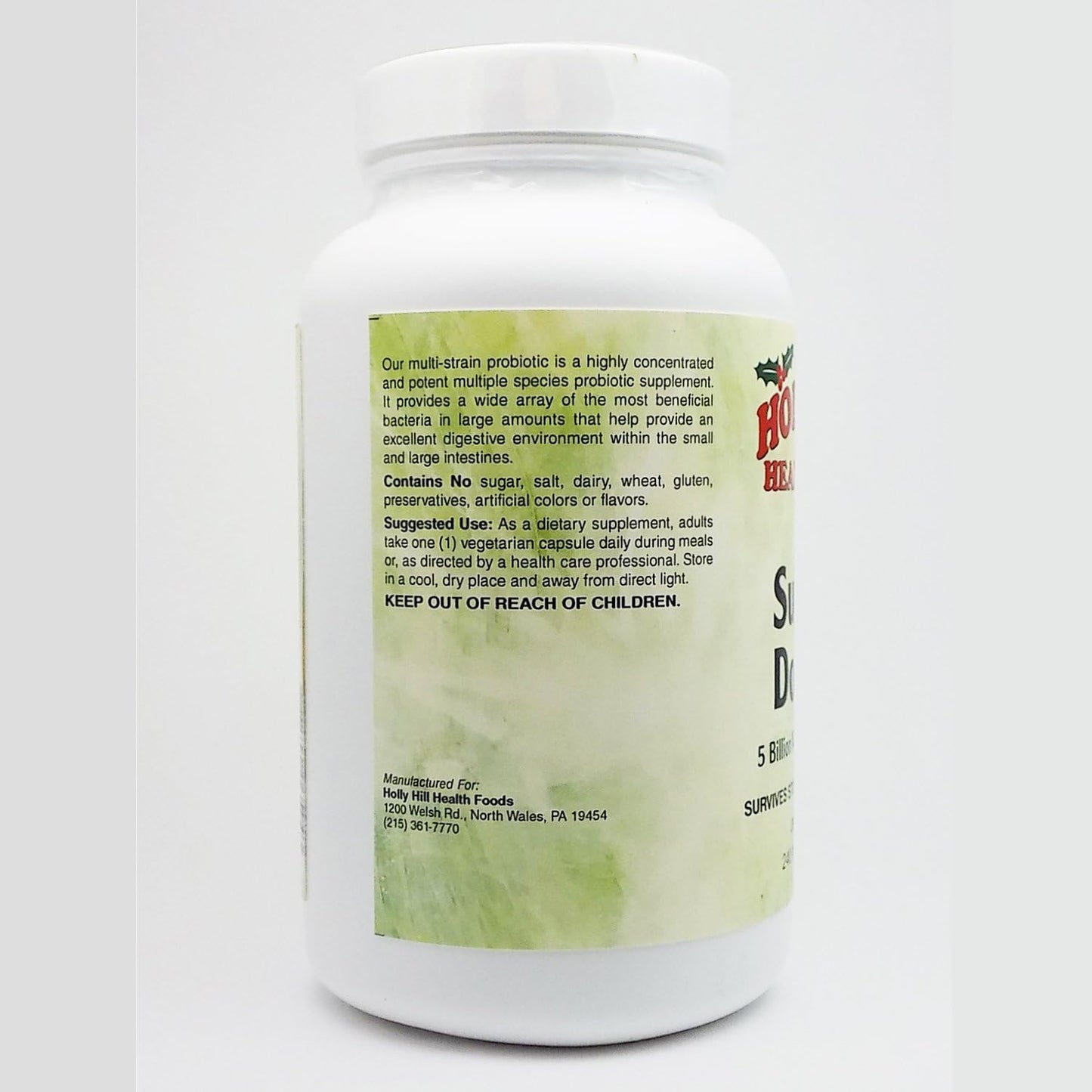 240 Vegetarian Capsules of Holly Hill Health Foods Suprema Dophilus