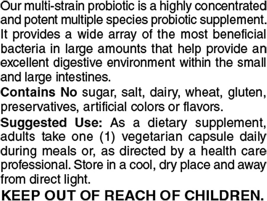 240 Vegetarian Capsules of Holly Hill Health Foods Suprema Dophilus