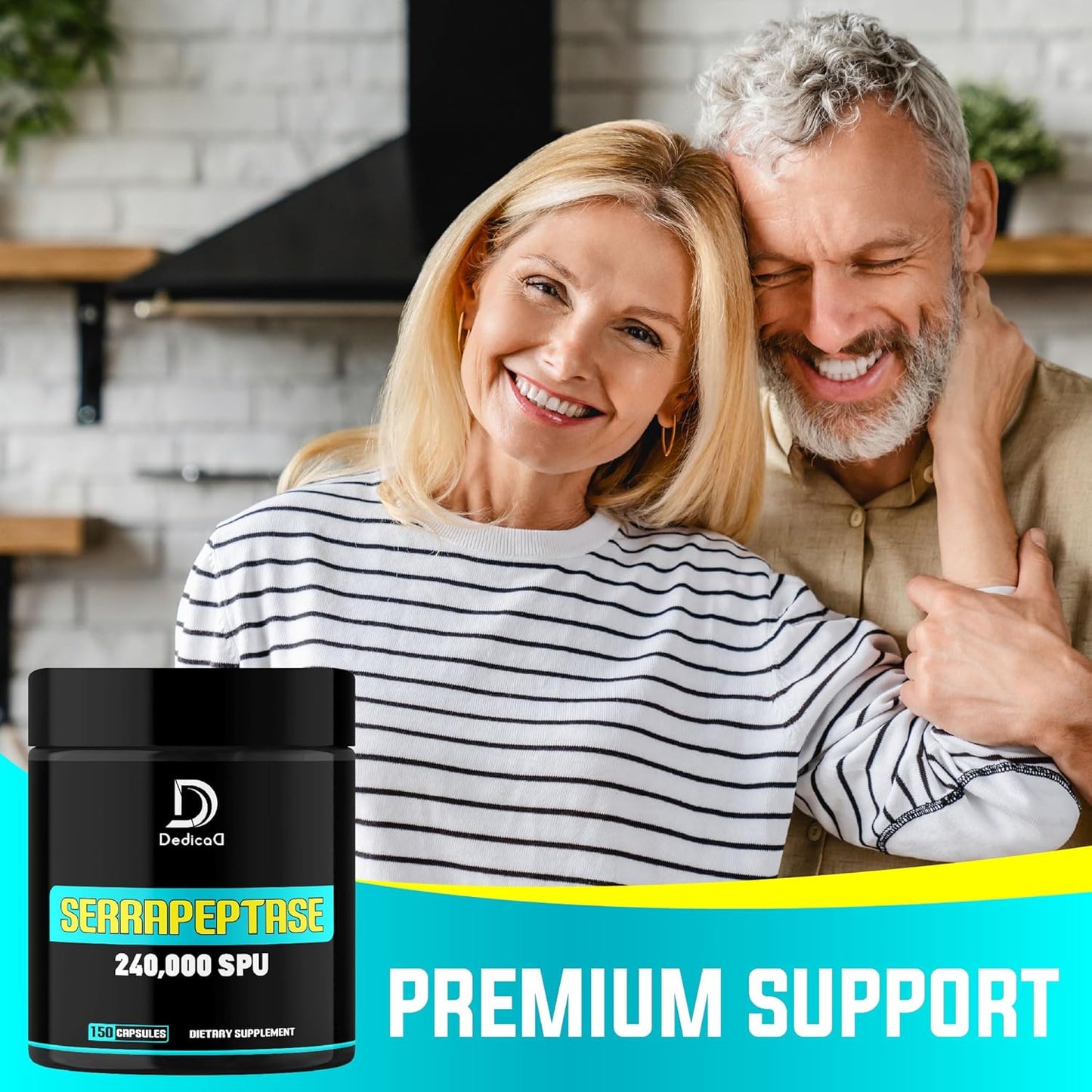240,000 SPU Serrapeptase Supplement - 150 Capsules for Smooth Breathing, Heart Health & Immune Support - 75 Servings