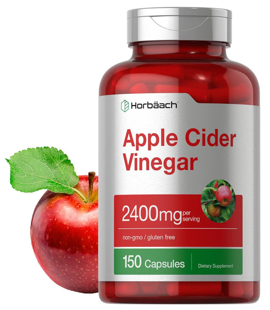 2400mg Apple Cider Vinegar Capsules - 150 Count Non-GMO & Gluten Free Supplement by Horbäach