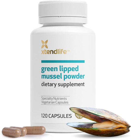 2400mg Green Lipped Mussel Powder Supplement for Joint Health - Omega-3 Fatty Acids from New Zealand, 120 Capsules