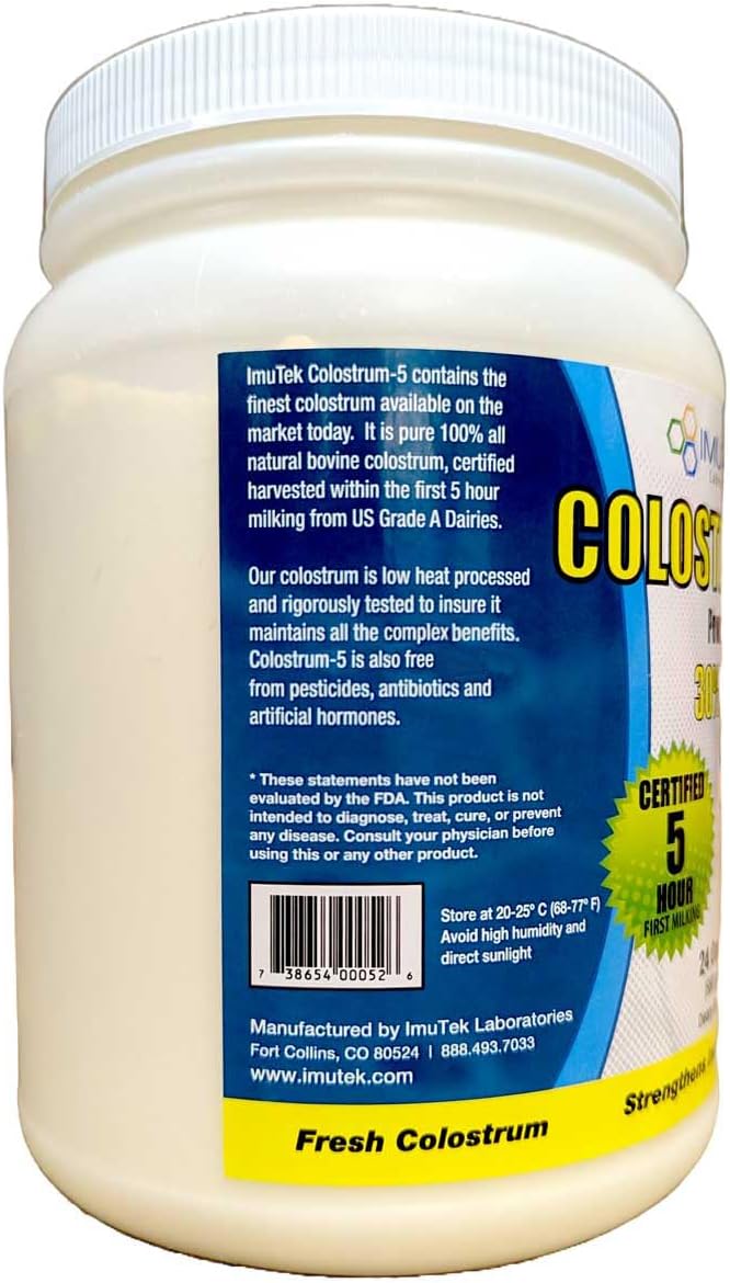24oz Imutek Colostrum Powder for Immune Support and Gut Health