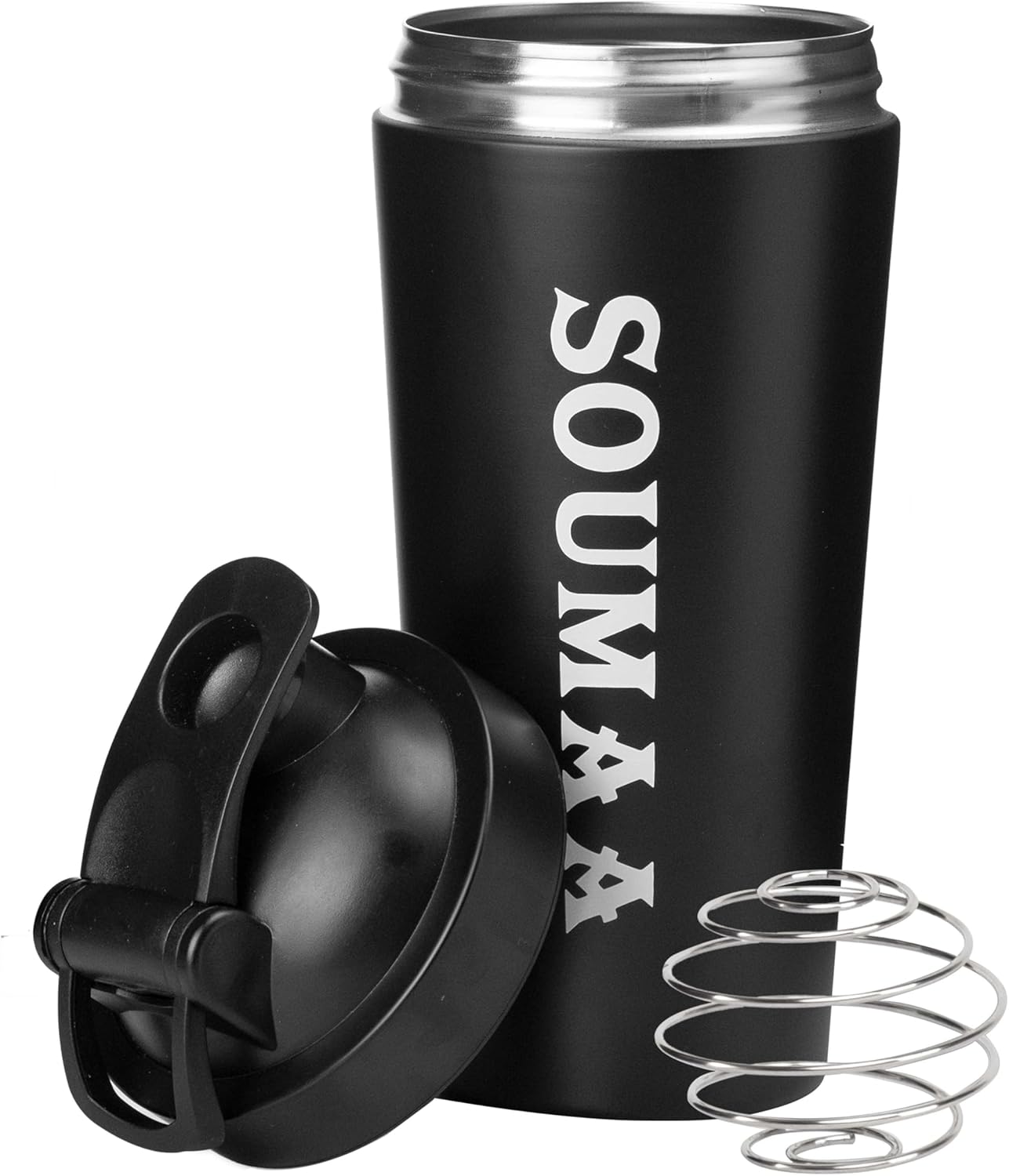 24oz Insulated Stainless Steel Protein Shaker Bottle with Mixing Ball - Ideal for Protein Powders, Smoothies, and Pre-Workouts