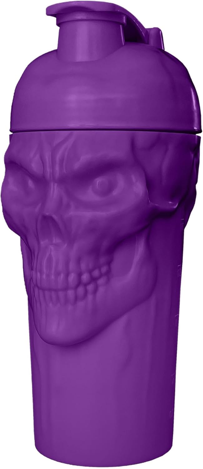 24oz JNX SPORTS The Curse! Grape Skull Shaker Bottle - Limited Edition Mixer with Loop Top