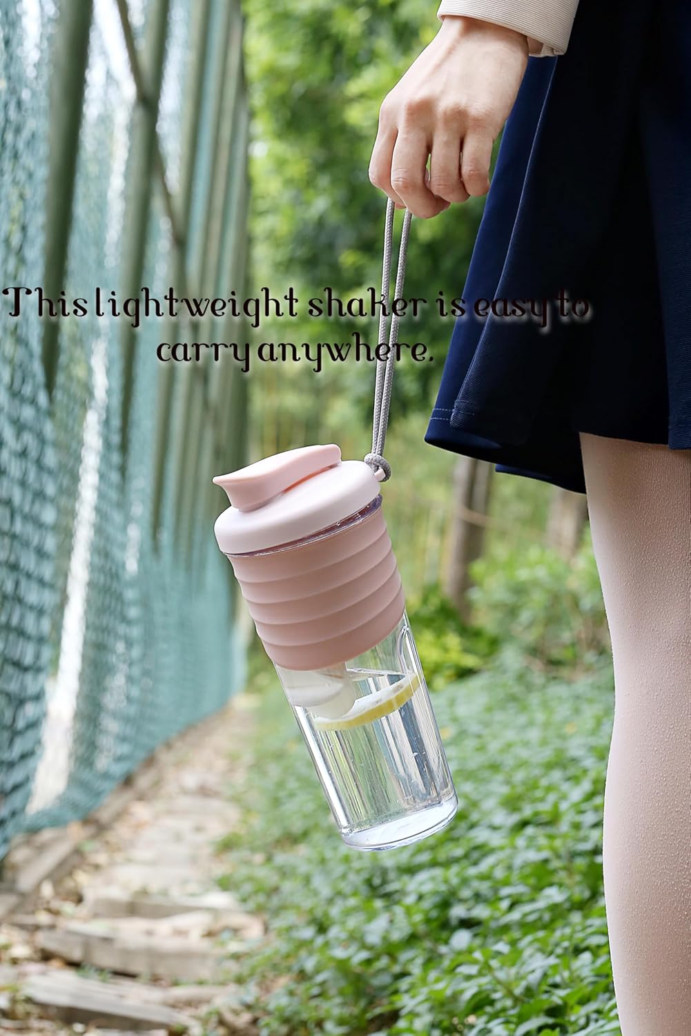 24oz Kubha Protein Shaker Bottle with Mixing Ball - Ideal for Workouts & Outdoor Activities - Clear Measurement Markings - Pink Color