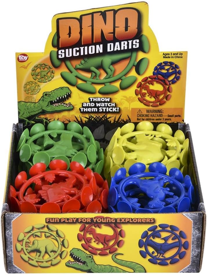 24pc Rhode Island Novelty Dinosaur Suction Darts - 2.75" Dinosaurs