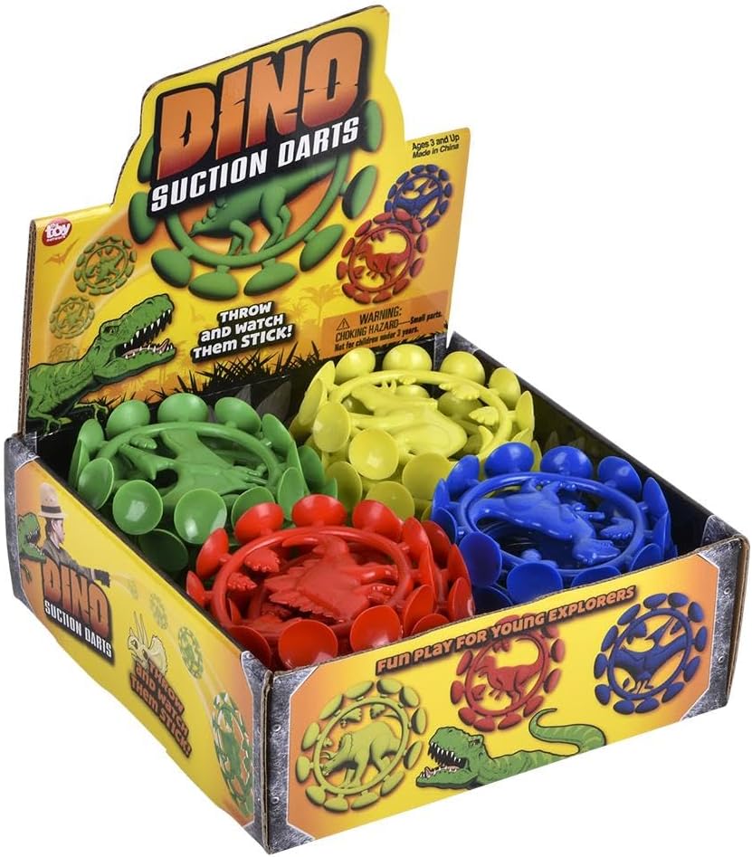 24pc Rhode Island Novelty Dinosaur Suction Darts - 2.75" Dinosaurs