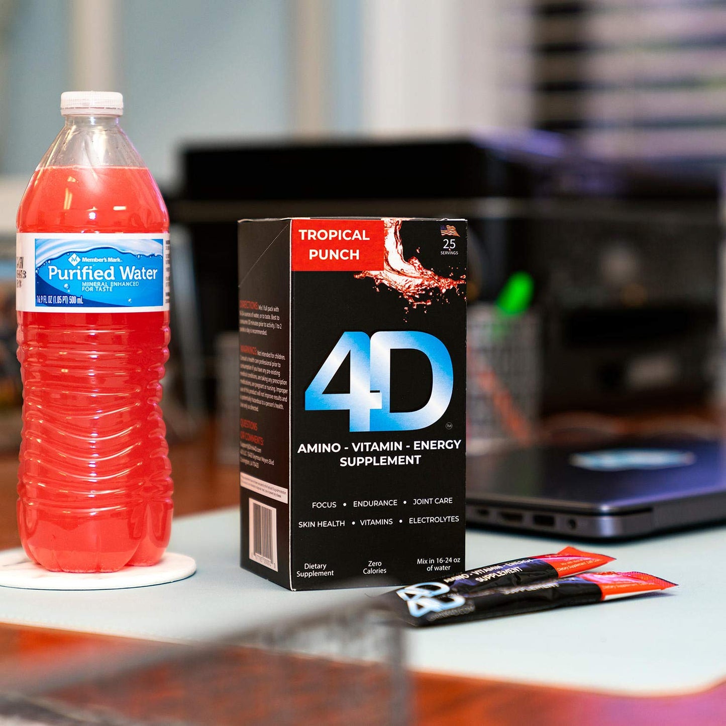 25-Count Pack of 4D Clean Energy Amino Vitamin Energy Supplement