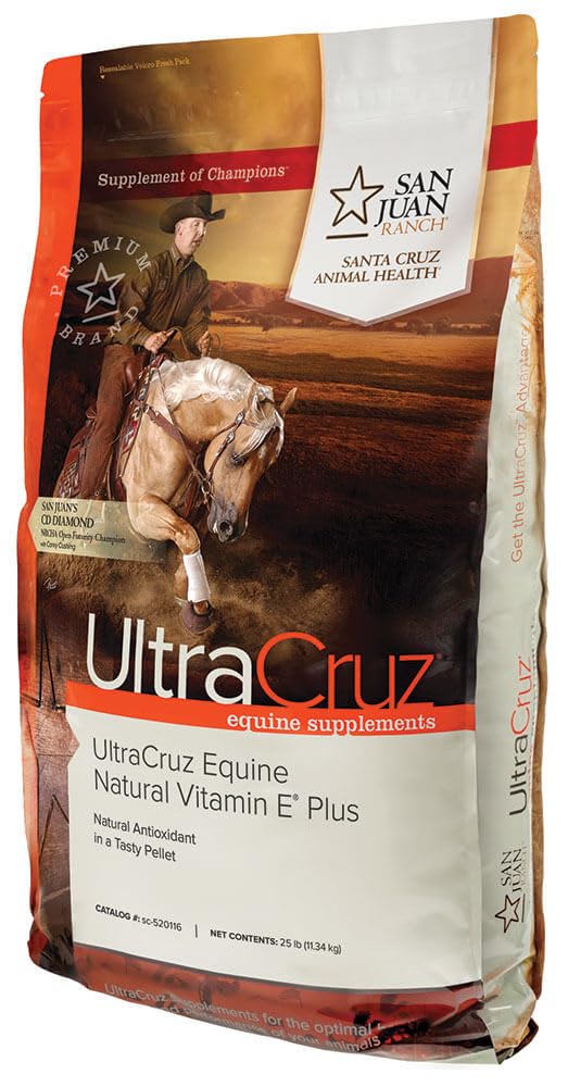 25 lb Pellet UltraCruz Equine Natural Vitamin E Plus Supplement for Horses - 165 Day Supply
