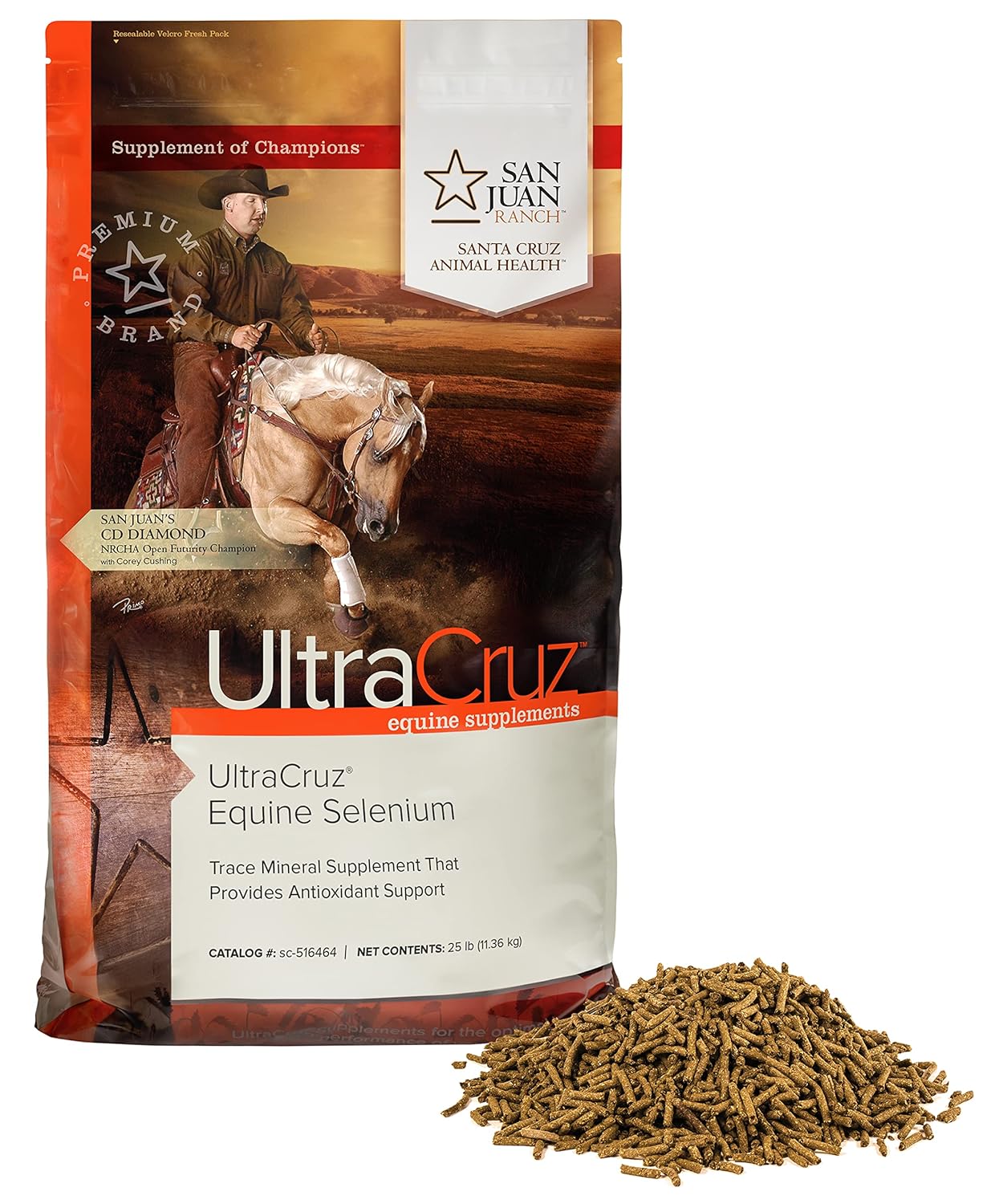 25 lb. Pellet UltraCruz Equine Selenium Supplement - 200 Day Supply for Horses