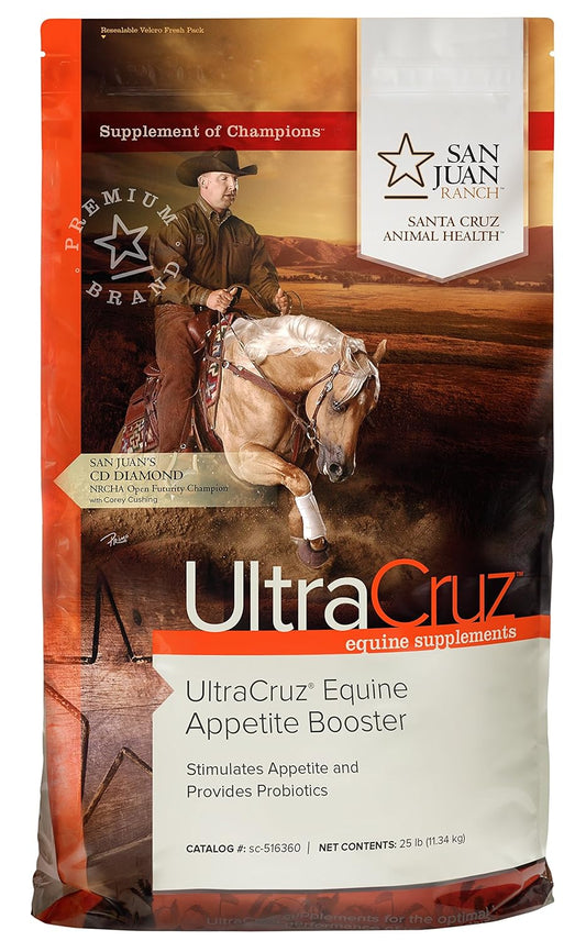 25 lb UltraCruz Equine Appetite Support Pellet Supplement - 200 Day Supply for Horses