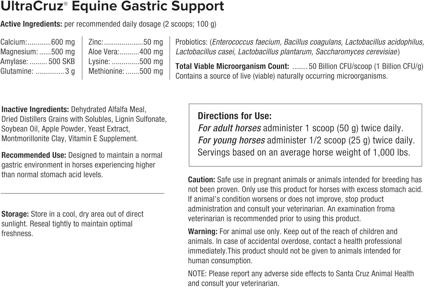 25 lb UltraCruz® Equine Gastric Support Supplement for Horse Care