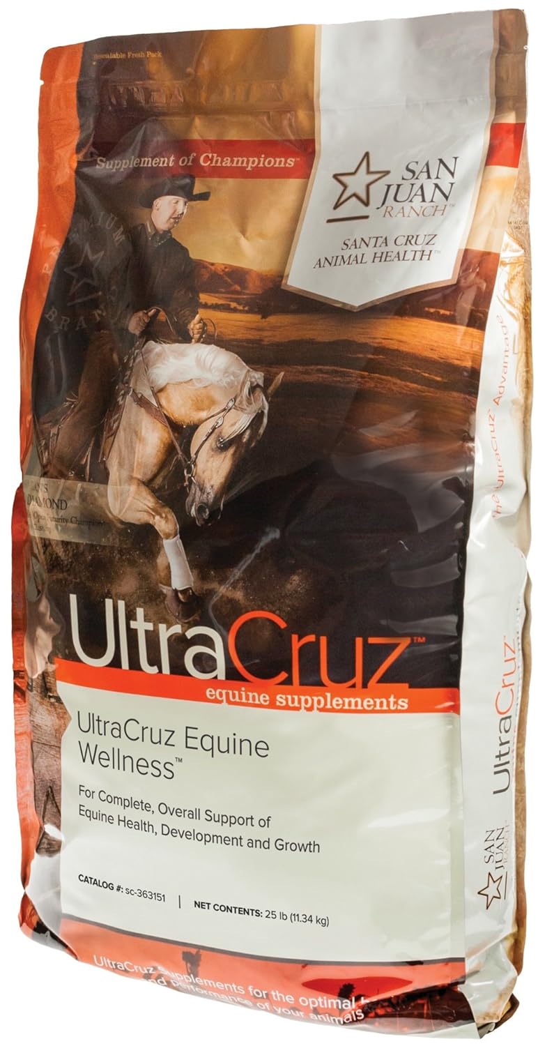 25 lb UltraCruz Equine Wellness Supplement Pellets - 82 Day Supply for Horses