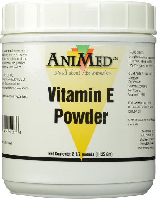 2.5-Pound AniMed Vitamin E Powder Supplement for Equine Health