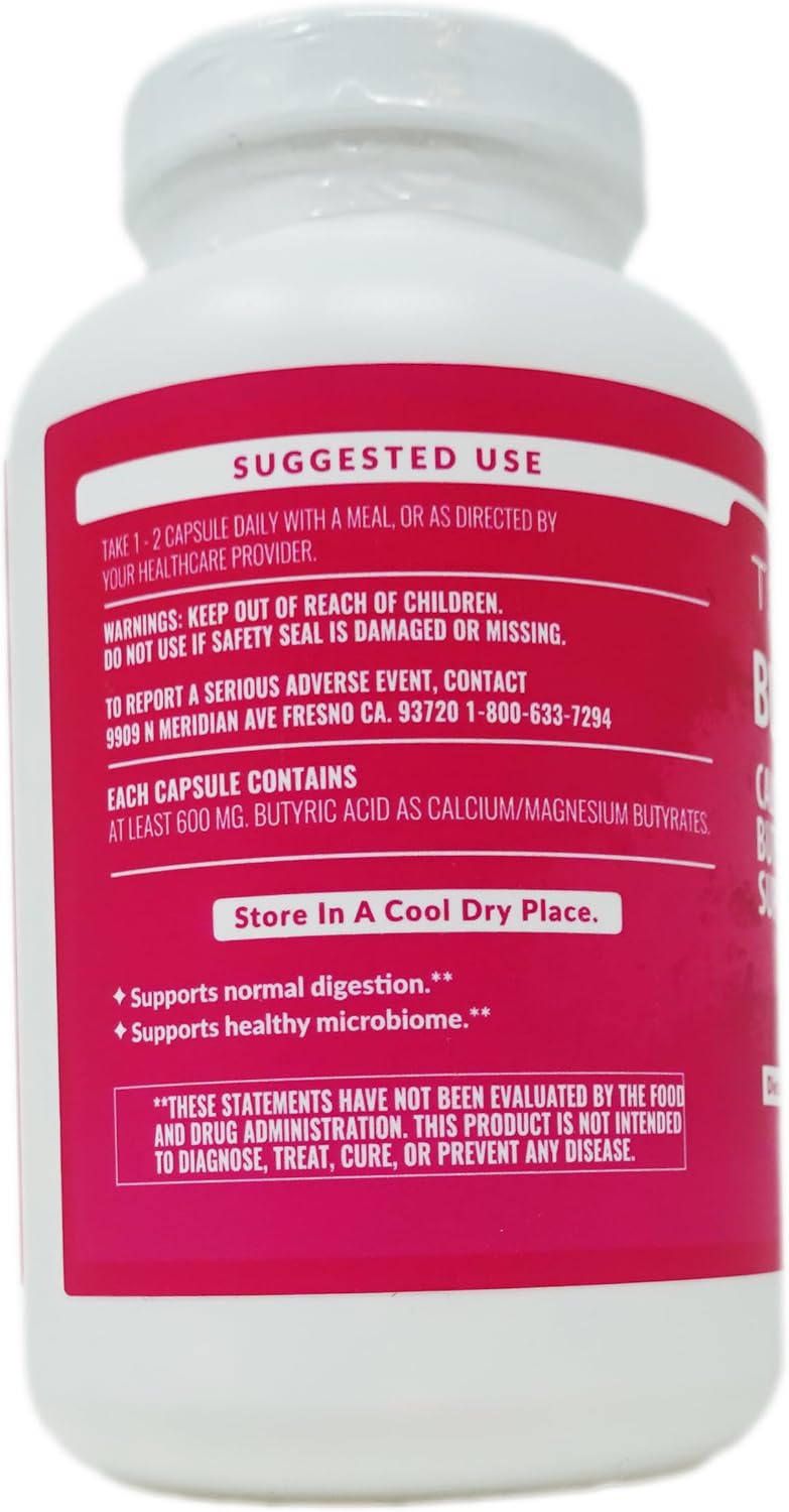 250 Capsules of T.E. Neesby Butyrex Calcium/Magnesium Butyrate Complex