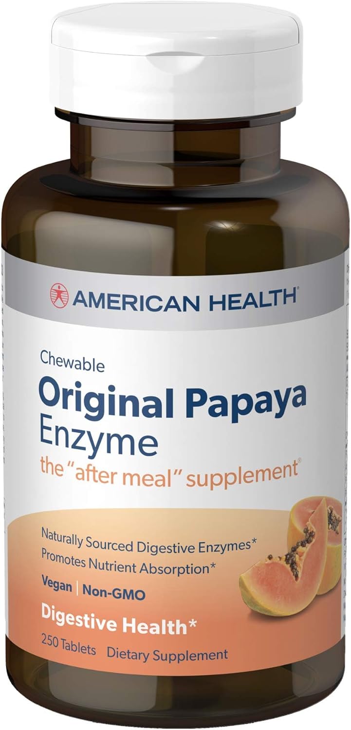 250 Count American Health Original Papaya Chewable Multi-Enzymes