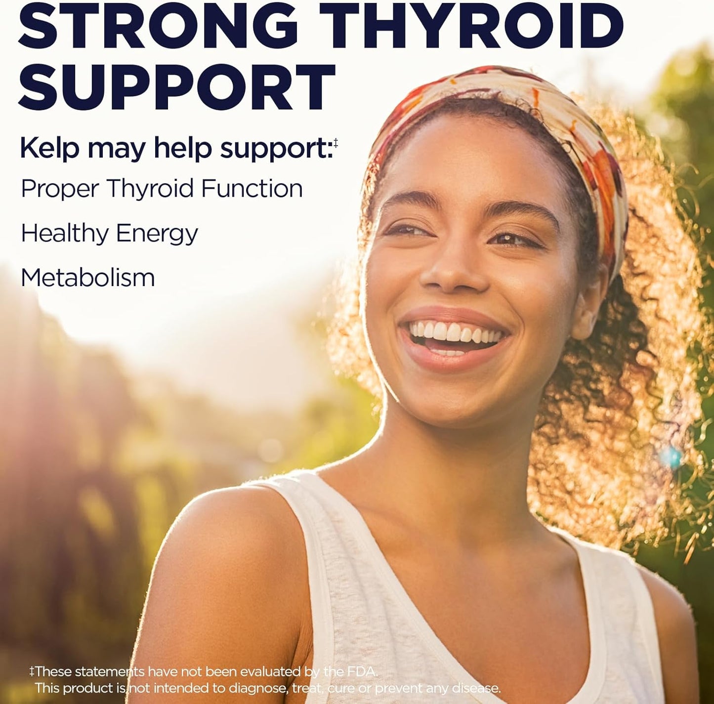 250 Count KAL 225 Mcg Kelp Iodine Tablets - Natural Iodine Supplement for Thyroid Health