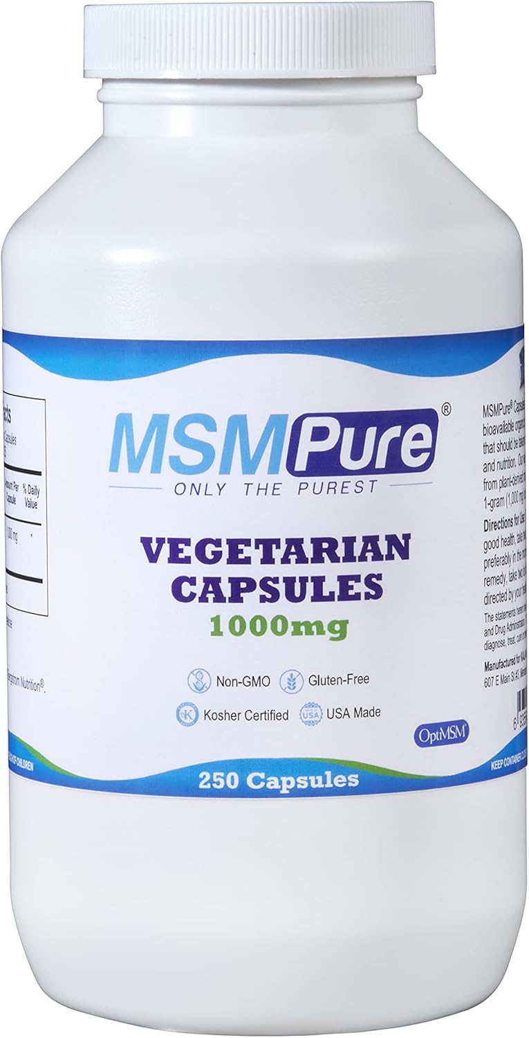 250 Count KALA HEALTH MSMPure MSM Capsules Starter Pack - Natural Joint Support Supplement
