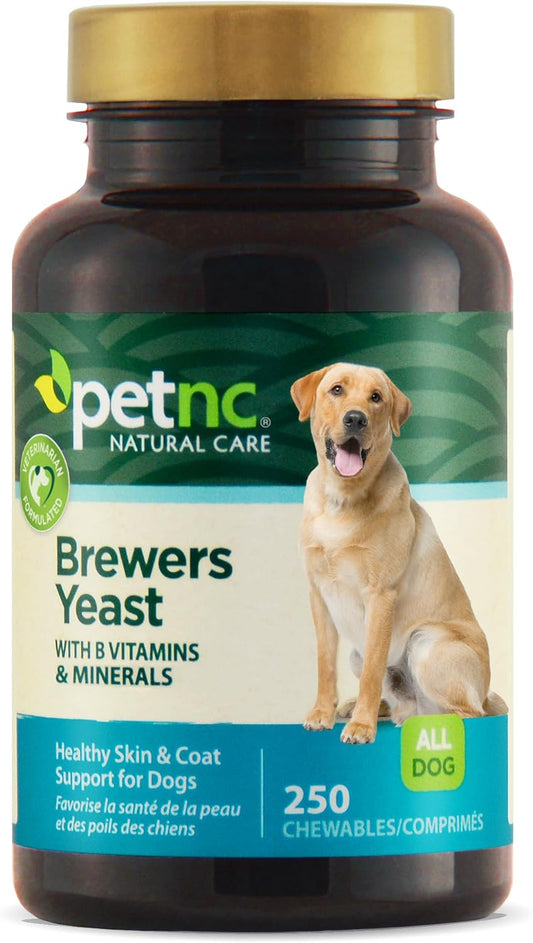 250 Count PetNC Natural Care Brewers Yeast Chewables for Dogs - Supplement for Healthy Pets