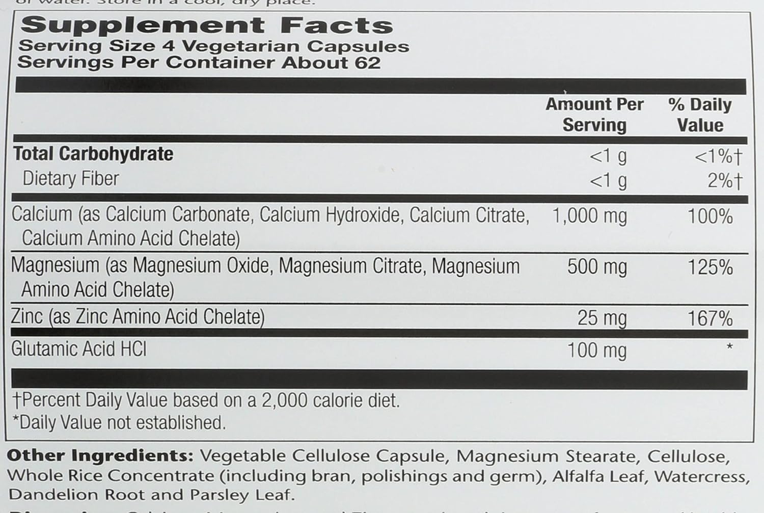 250 Count Solaray Calcium, Magnesium, and Zinc Capsules for Bone Health and Immune Support