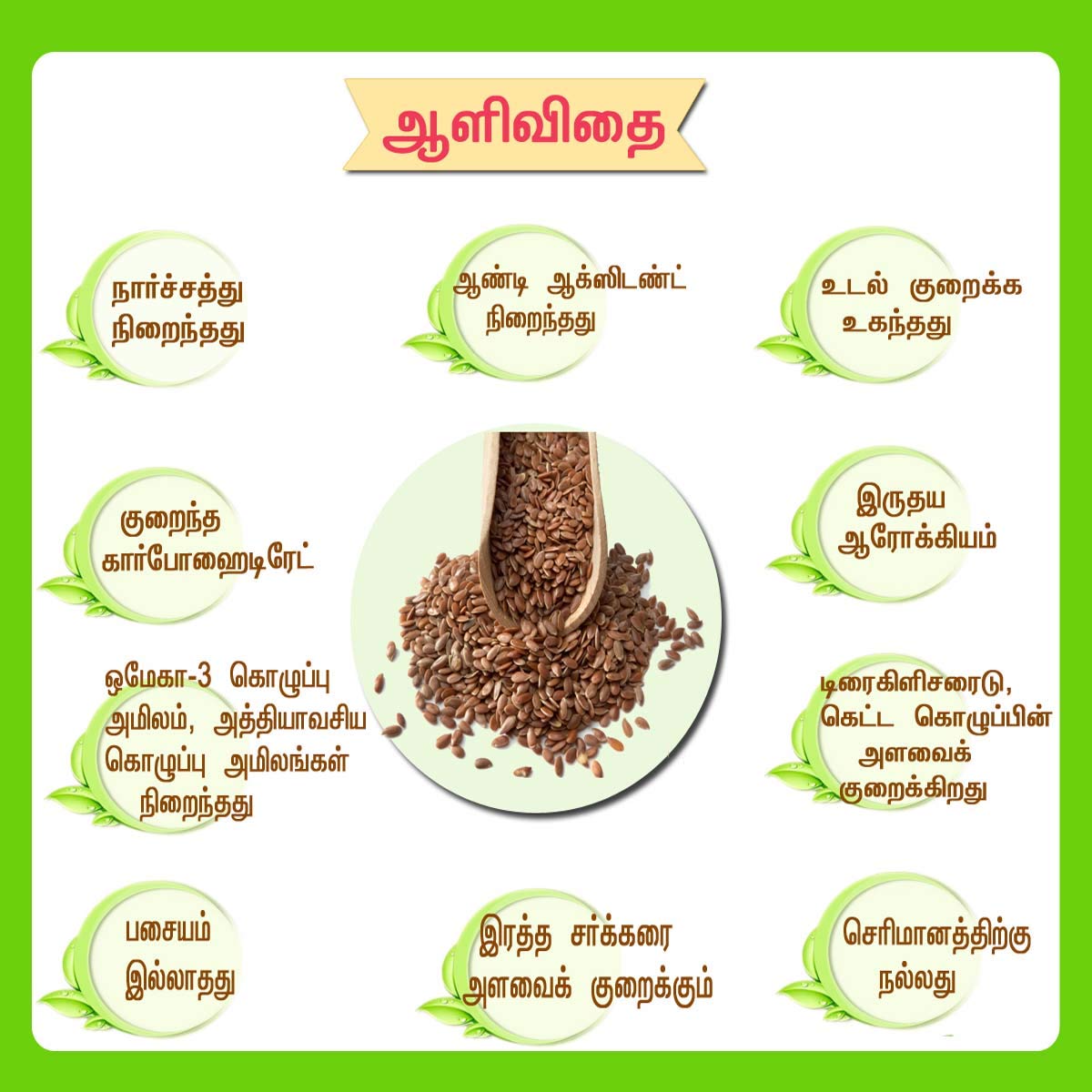 250g Organic Raw Brown Flax Seeds - High Nutritional Value