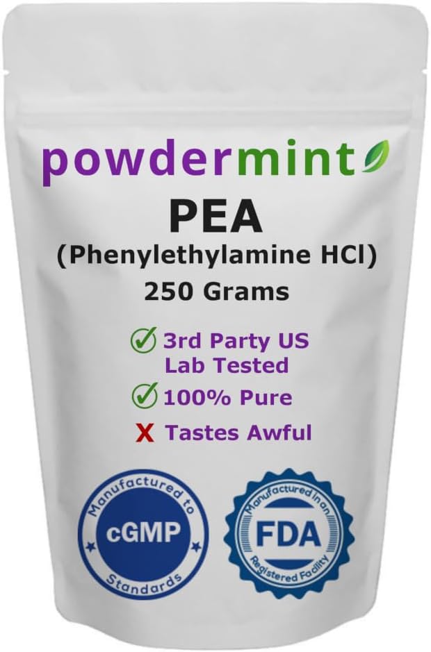 250g Powdermint Beta Phenylethylamine HCl (Pea) Powder for Improved Mood and Energy